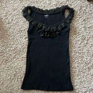 Ann Taylor Loft size small black lace tanktop